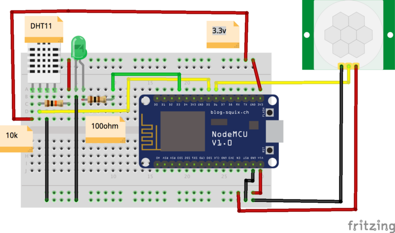 Ligação dos sensores e atuadores em um NodeMCU