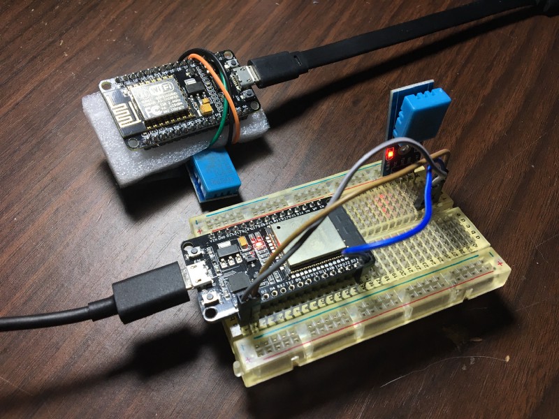 This project made with both ESP microcontrollers ESP32 and ESP8266.
